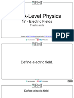Flashcards - 17 Electric Fields - CIE Physics A-Level