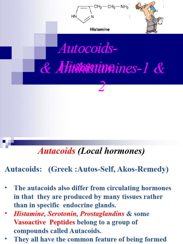 Autocids - Histamine & Antihistamines | PDF