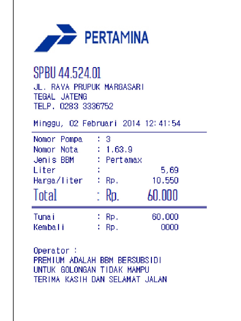 Struk Spbu 3 PDF
