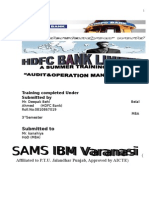 20093698 Summer Training Project on HDC Bank Varanasi SHISH MBA SAMS IBM Varanasi
