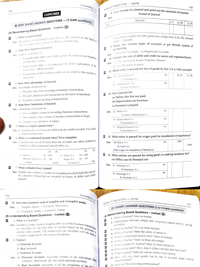 Ch 7 Exercise Journal Entries Pdf