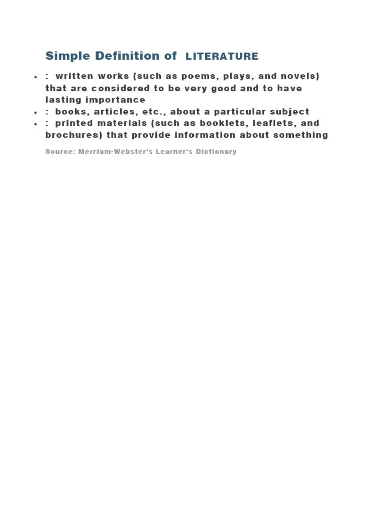 Lit meaning pdf