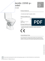 Toilet Seat Nordic 2350 P-Trap, High Model