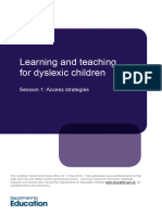 Learning and teaching for dyslexic children
