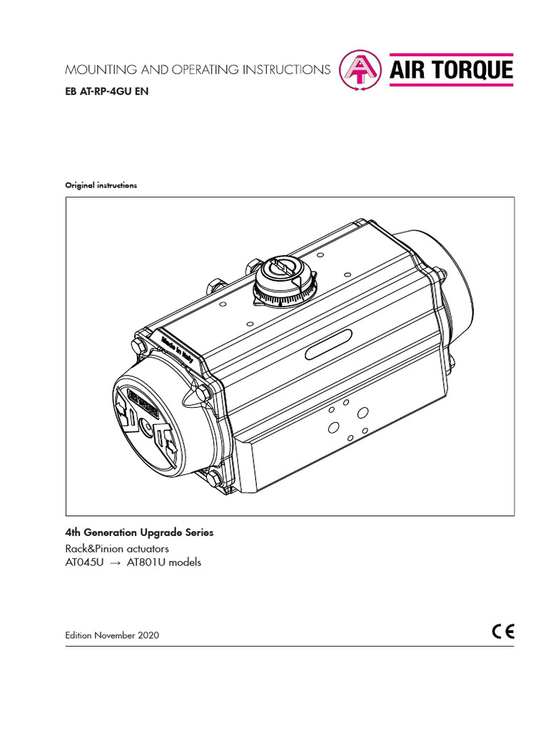 Operating Instructions At045u | PDF | Actuator | Valve