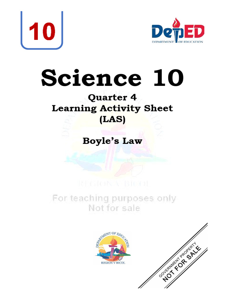 Science 10 Q4 LAS Week 1.1 | PDF | Gases | Temperature