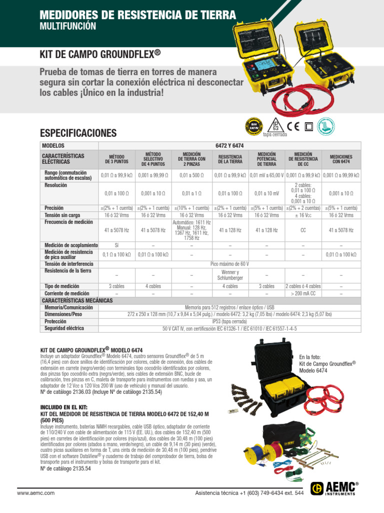 Aemc 6472 - 2136-03-SP | PDF | Resistencia Eléctrica y Conductancia ...
