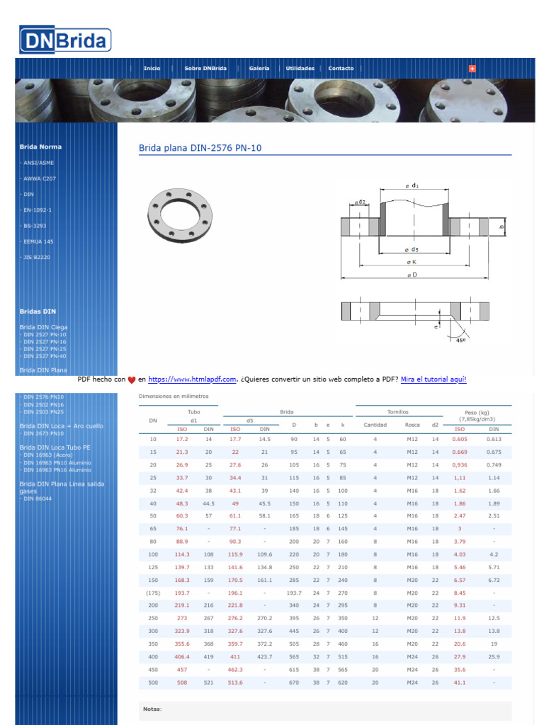 Brida Asme B16.5