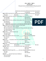 Anh 8 Friend Plus Bài ôn tập học kì I - Unit 3 - Test 2