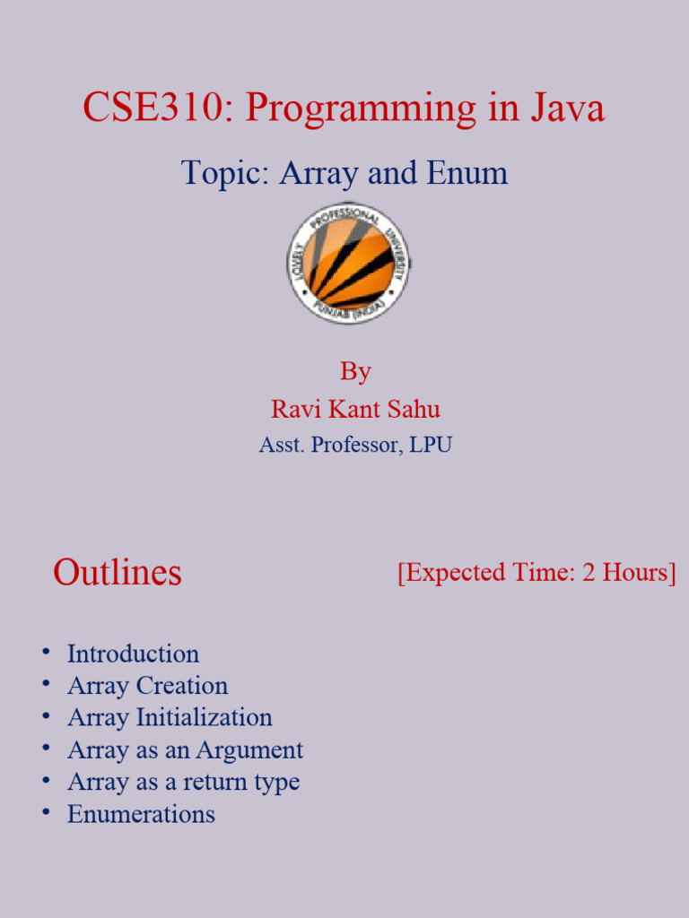 Array and Enum | PDF | Data Type | Integer (Computer Science)