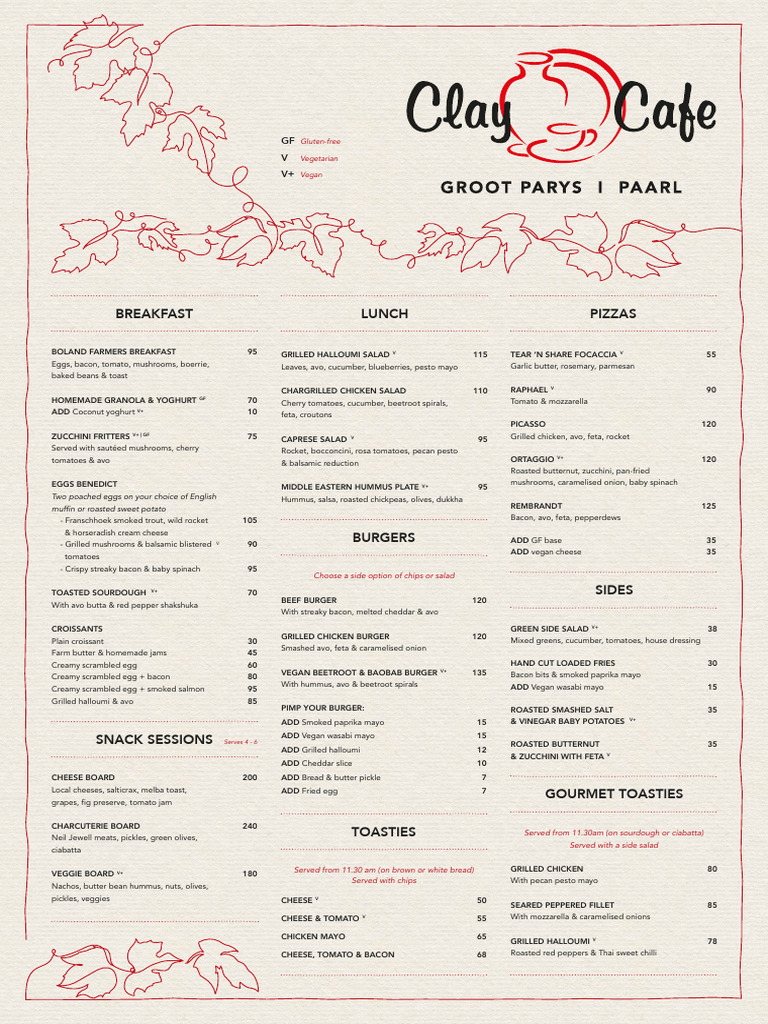 Clay_Cafe_Paarl_Menu PDF