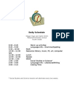 4 - Claar-Smith - Daily Schedule - Horizontal Mapping