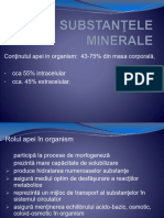 Apa si substantele minerale