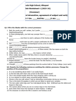 Class 7 English Worksheet