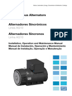 WEG Synchronous Alternators Ag10 Line 12638144 Manual English DC
