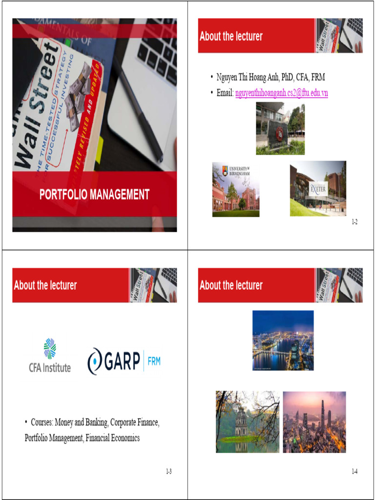 Lecture+01+ +Portfolio+Management+ +an+overview | PDF