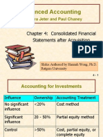 Advanced Accounting: Chapter 4: Consolidated Financial Statements After Acquisition