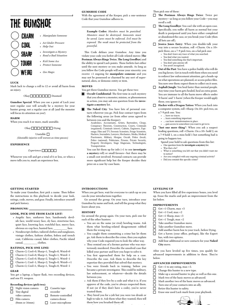 The Gumshoe PDF