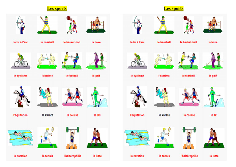 Vocabulaire Du Sports PDF