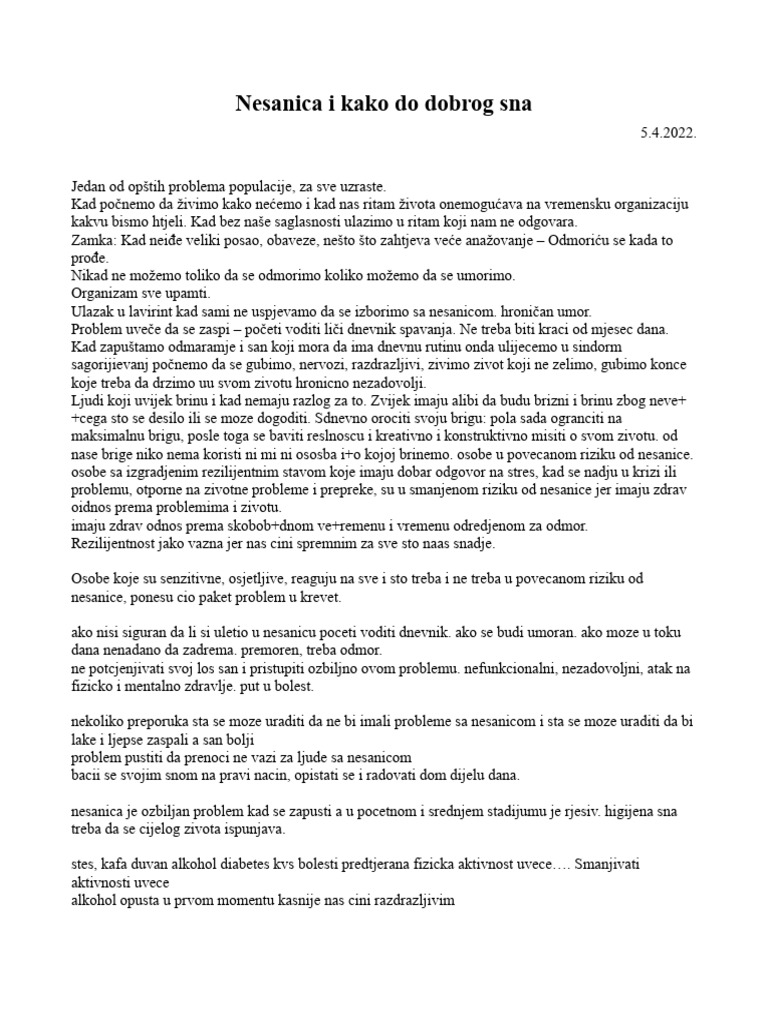 Nesanica | PDF