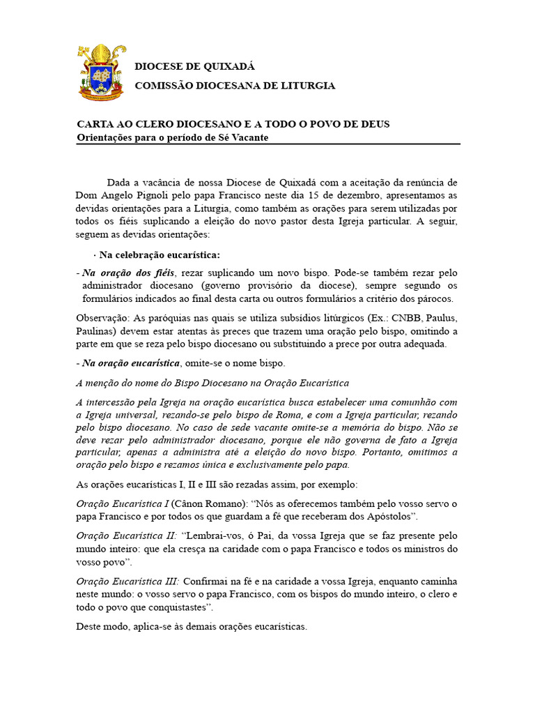Carta de Orientacoes Se Vacante PDF