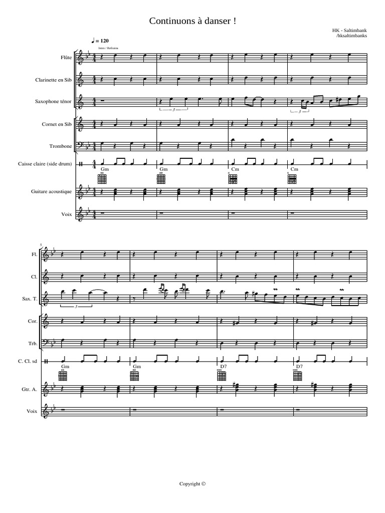 Score - Danser encore HK @Fabian Flament | PDF