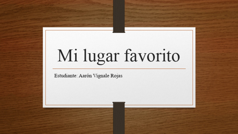 Mi Lugar Favorito PDF