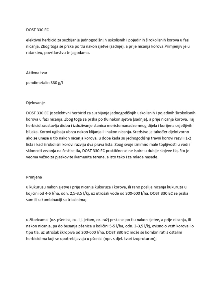 Dost 330 Ec | PDF