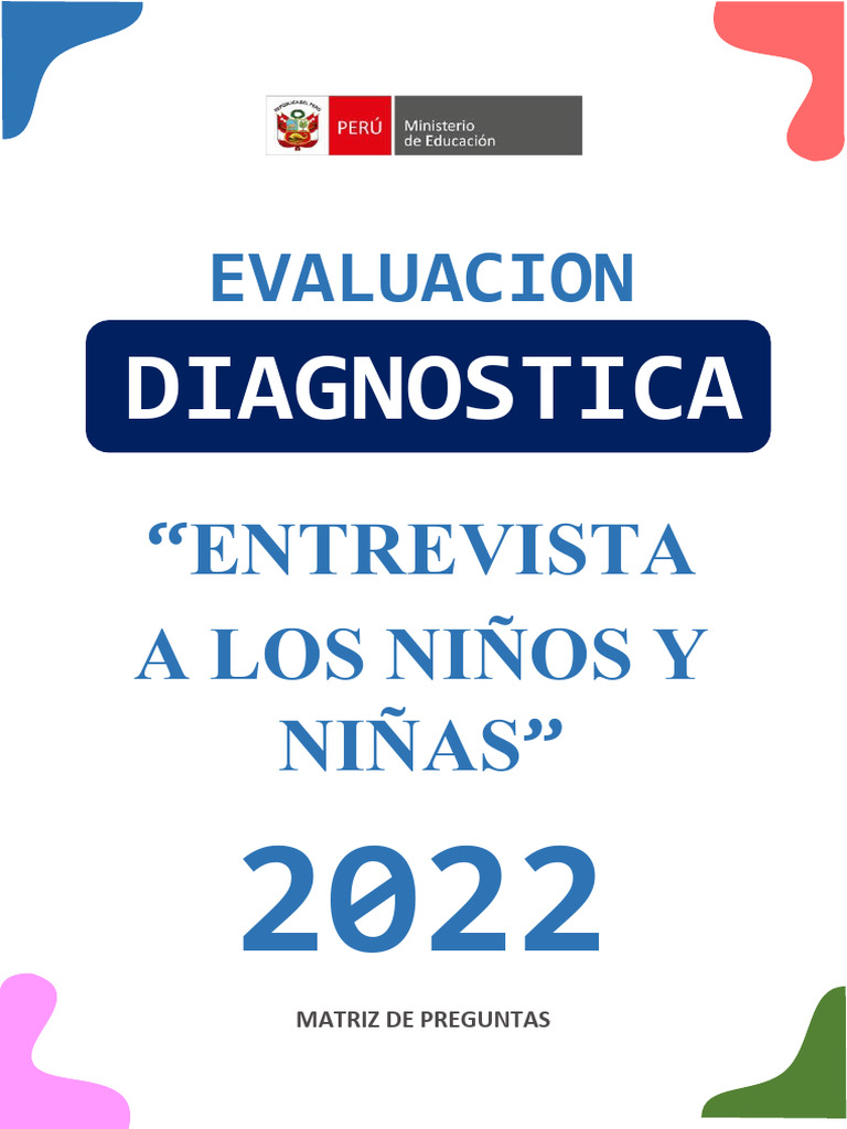 Entrevista Infantil: Preguntas Clave | PDF