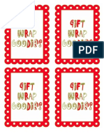 Christmas Gift Wrap Goodies Labels