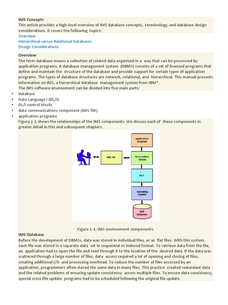 IMS Database Overview | PDF | Databases | Relational Database