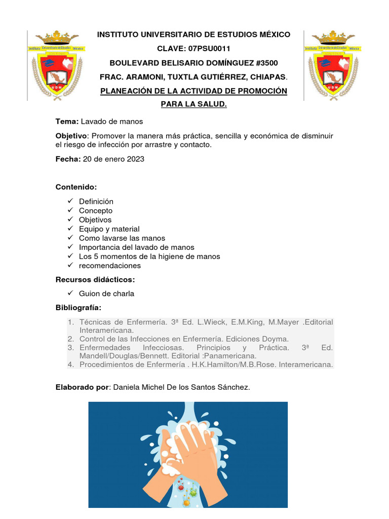 Promoción del Lavado de Manos en Salud | PDF | Lavado de manos ...