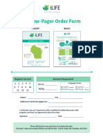 One Pager Order Form