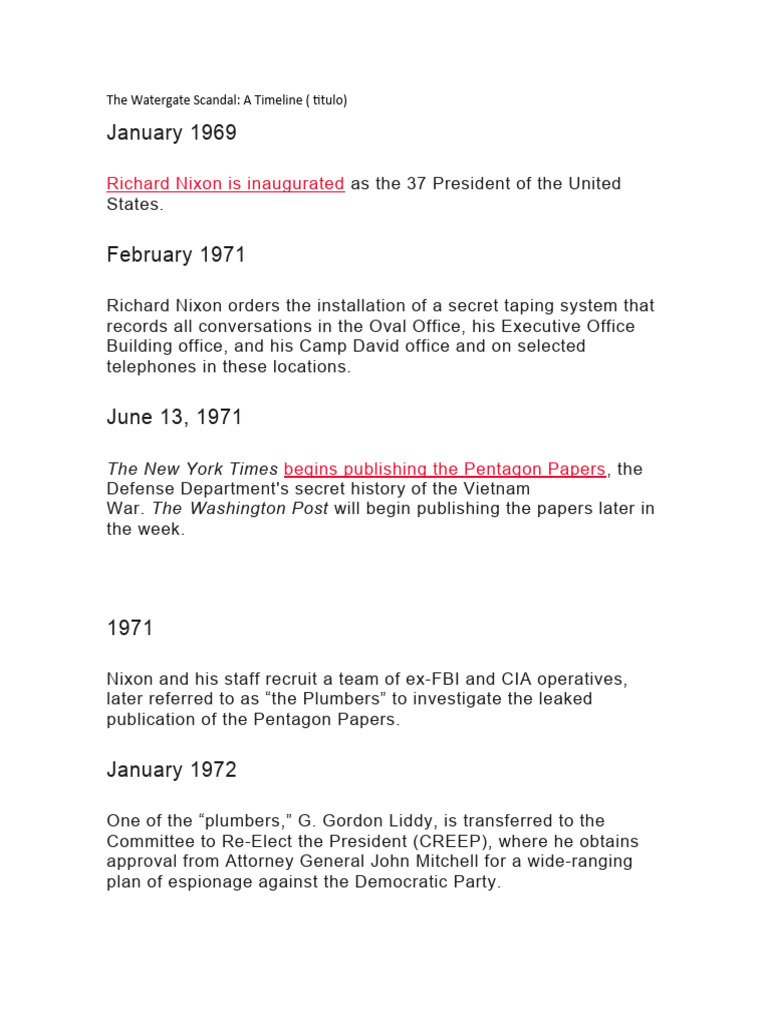 The Watergate Scandal PDF