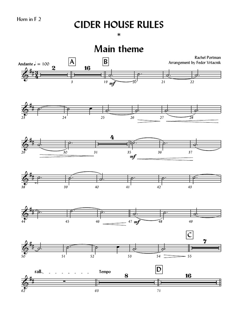 Cider House Rules Horn in F 2 PDF