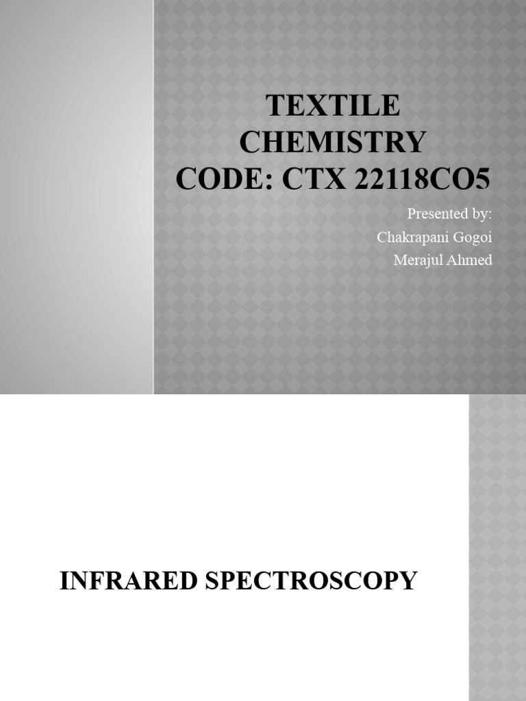 Infrared Spectroscopy PDF