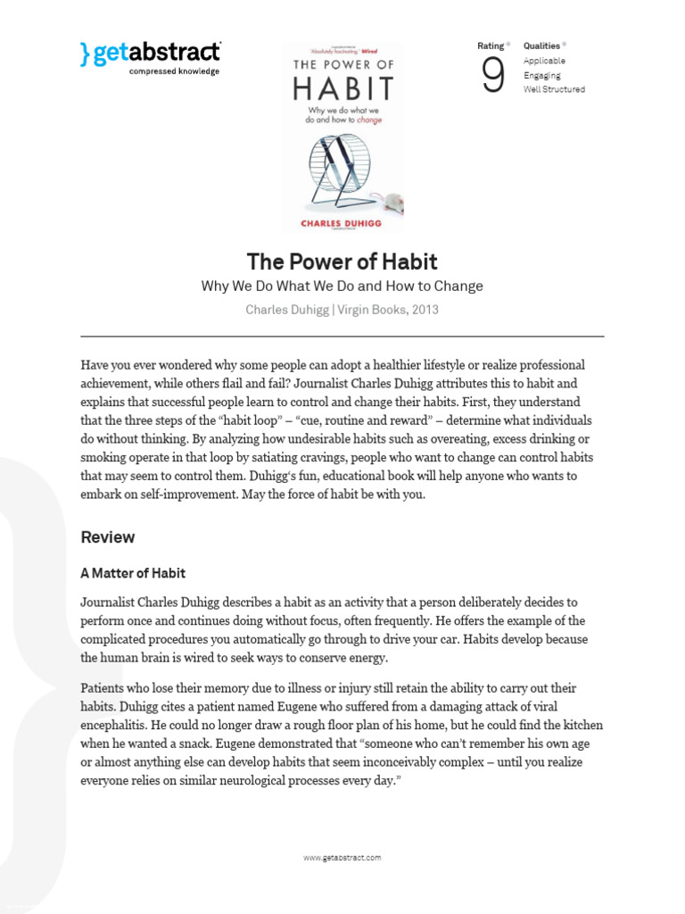 The Power Of Habit Duhigg En 20026 Pdf