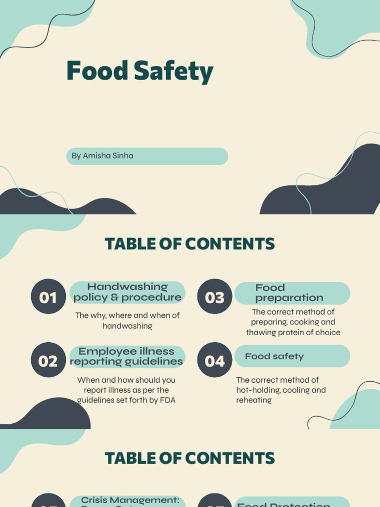 Food Safety 1 | PDF