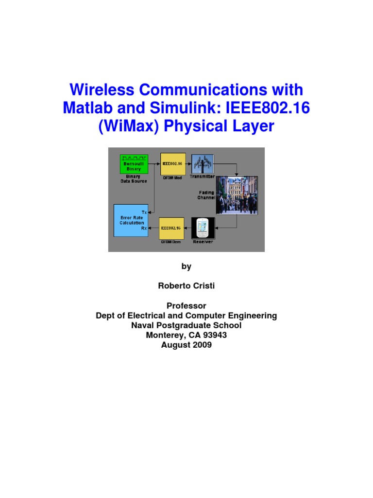 Wireless Communications With Matlab and Simulink | PDF | Wi Max ...