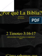 Apologética IV: ¿POR QUÉ LA BIBLIA?