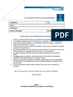 MAPA - Material de Avaliação Prática Da Aprendizagem: Acadêmico: R.A. Curso: Disciplina: Valor Da Atividade: Prazo: Até