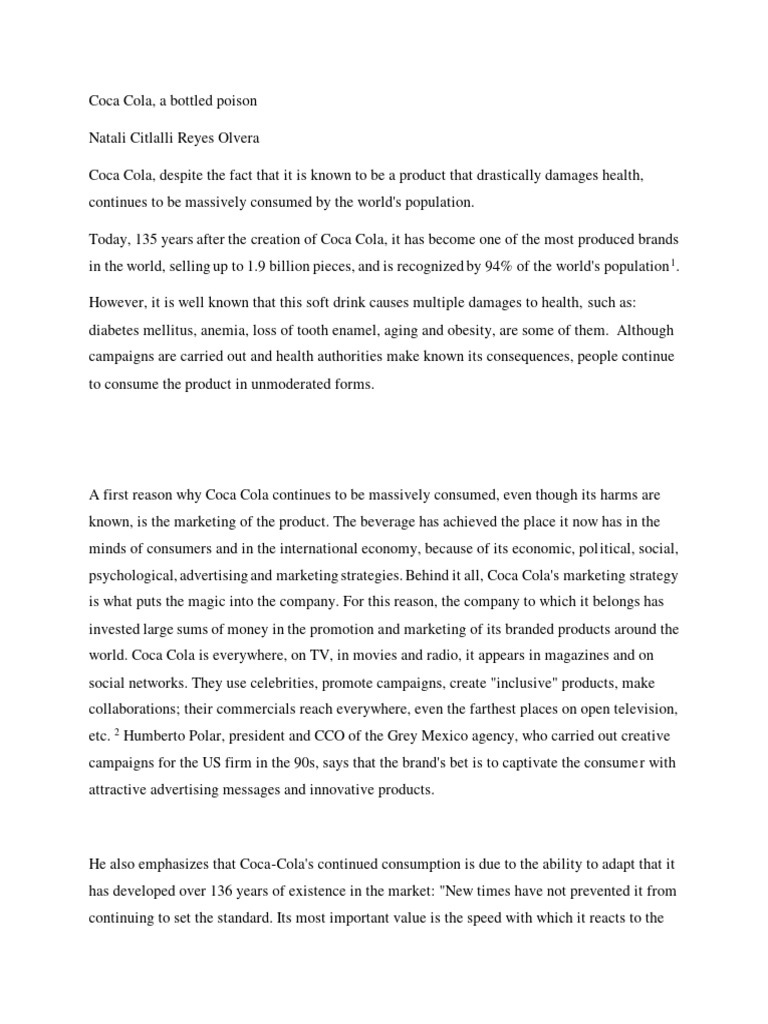 Coca Cola. English Essay PDF