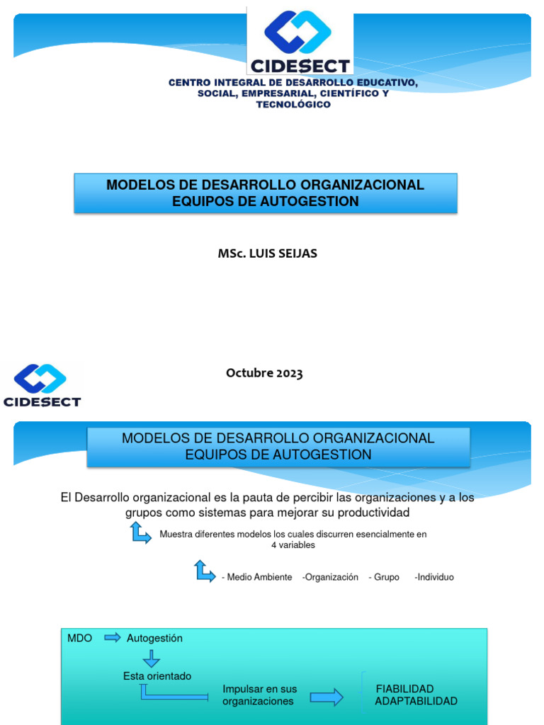Modelos de Desarrollo Organizacional | PDF