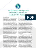 The Political Development of Somaliland and Its Conflict With Puntland