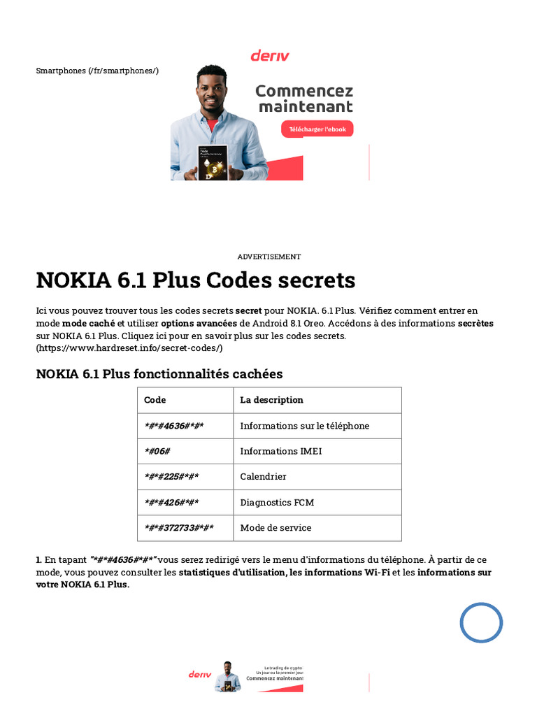 Codes Secrets pour Nokia 6.1 Plus | PDF | Ordinateurs