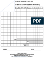 Tabla para Calculo de Materiales