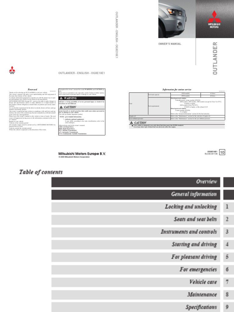 2017 MITSUBISHI OUTLANDER SERVICE MANUAL PDF FREE DOWNLOAD visual data 5