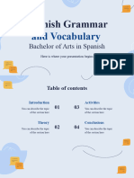 Spanish Grammar and Vocabulary Bachelor of Arts in Spanish