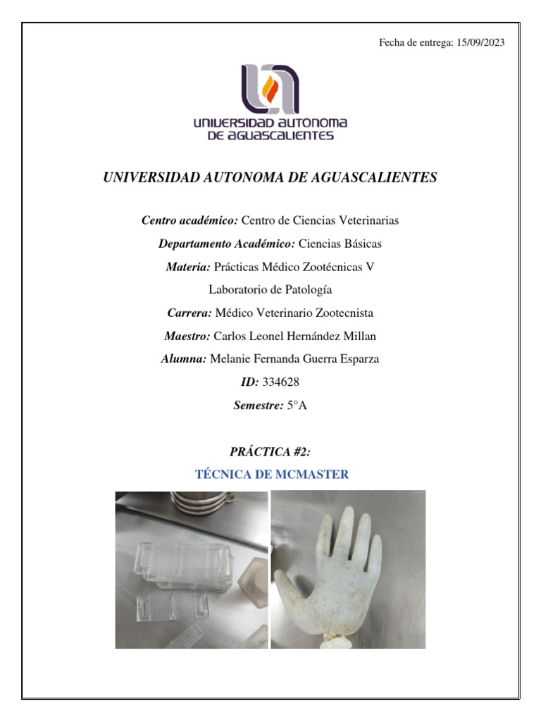 Técnica McMaster en Parasitología Veterinaria | PDF