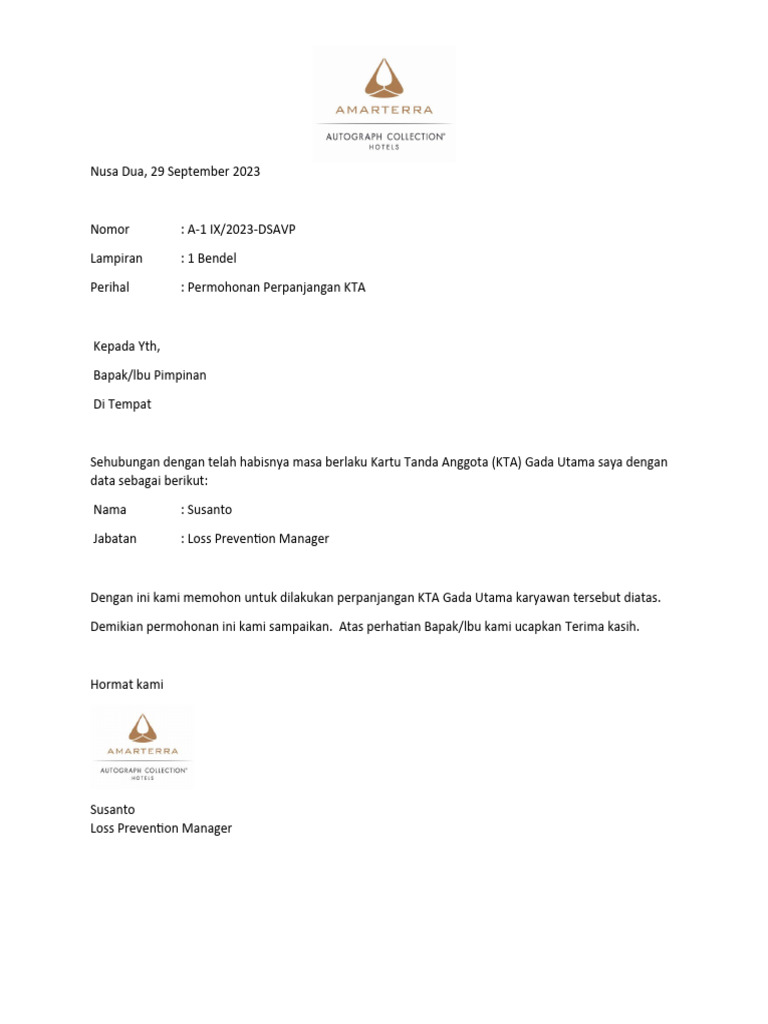 Cara Menulis Surat Pengantar Perpanjangan KTA Satpam: Panduan Lengkap dan Contoh